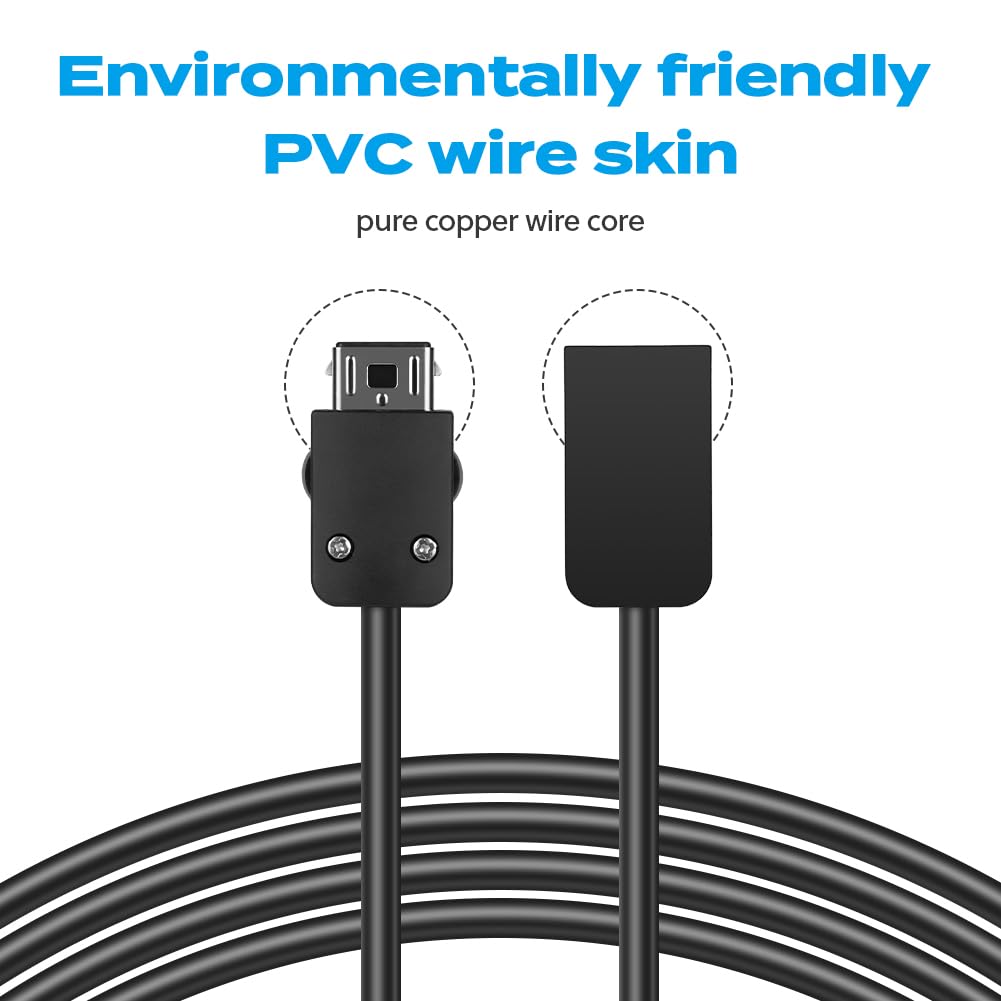 AXFEE 2 Piezas Cables de extensión Aplicabilidad con Nintendo NES Classic Mini Edition Controlador, 3 m Cables Extensibles para Wii Remoto y Wii Nunchuck Controlador, Negro