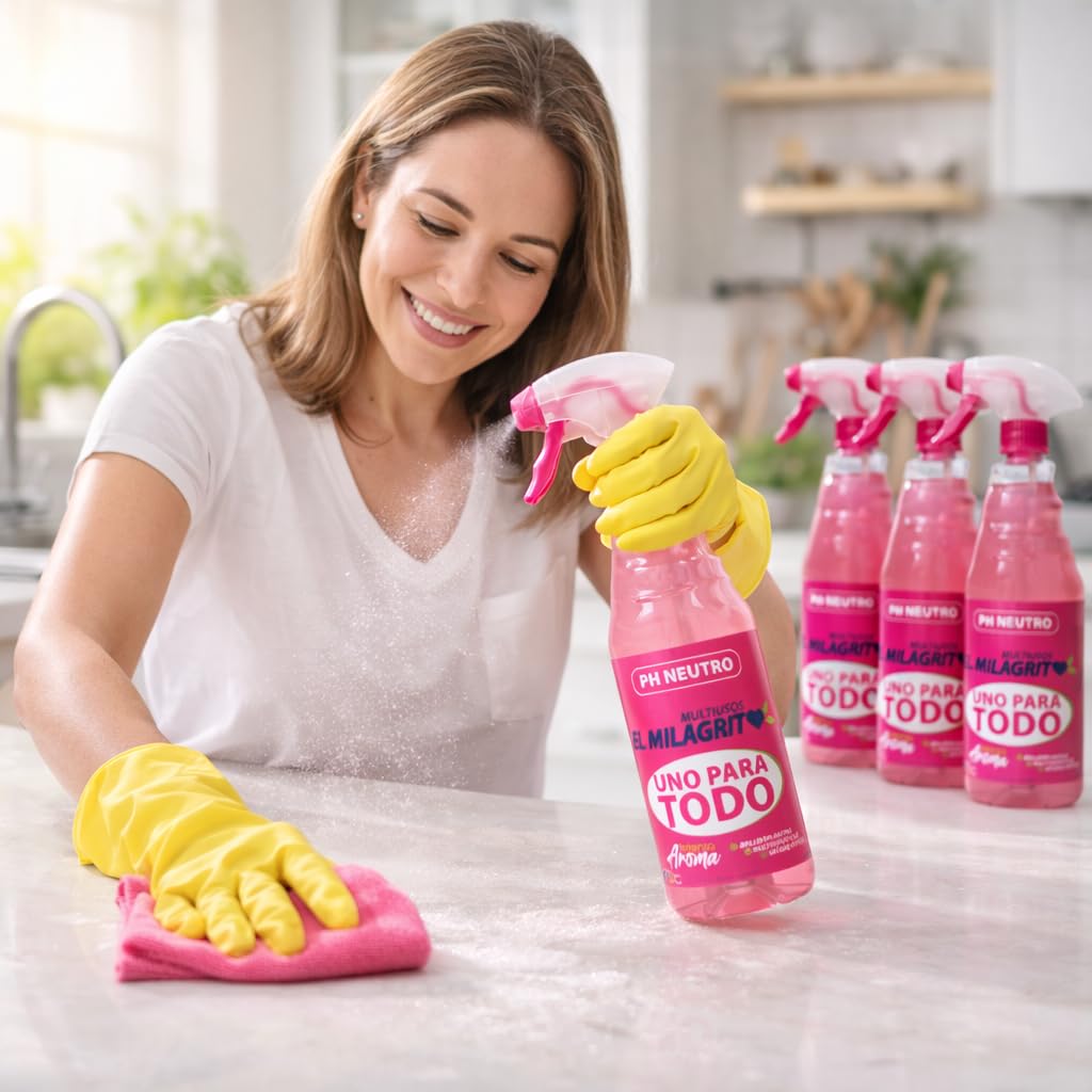 Limpiador Multiusos en Spray, pH Neutro, Aroma Intenso, 750ml, Pack de 12 Unidades