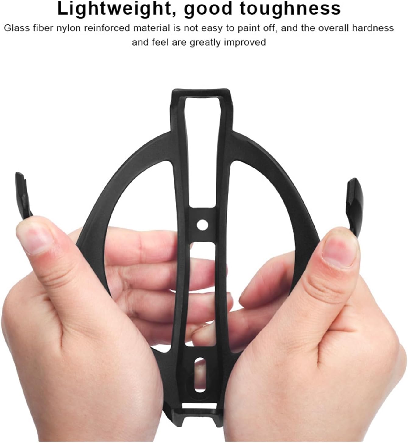 Bicycle Water Bottle Cage Lightweight MTB Mountain Bike Bottle Holder Socket Ultralight Plastic for Road Cycling Accessories(White 2 PCS)