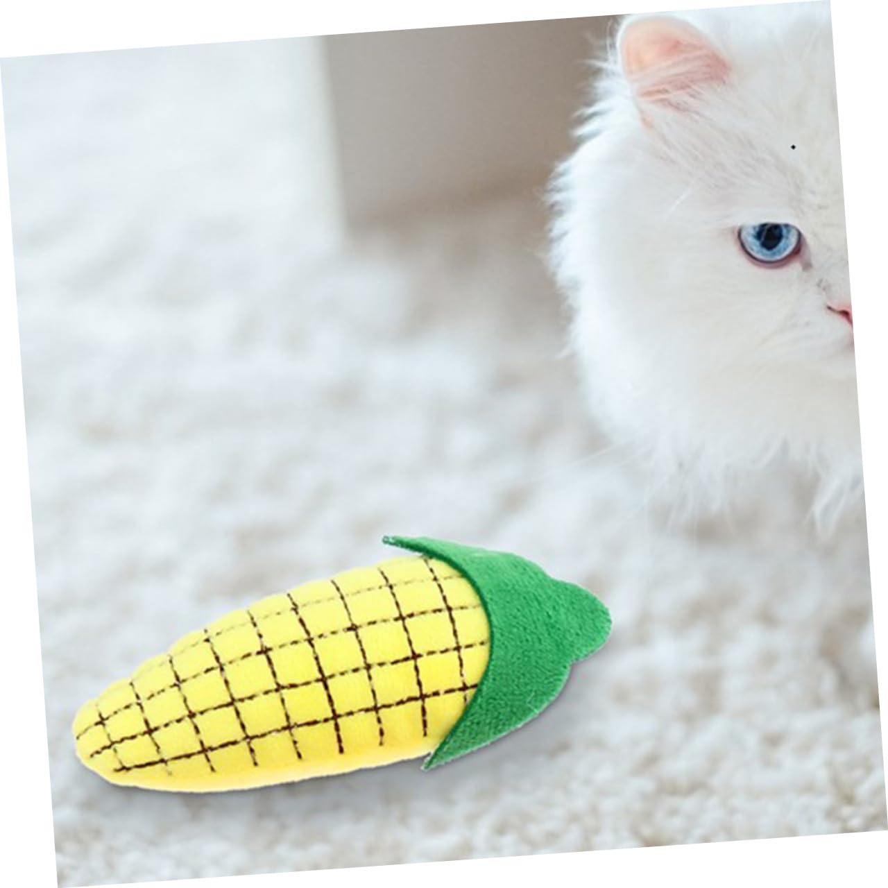 Sosoport 3pièces Jouet Peluche à Herbe à Chat pour Chat Jouet pour Taquiner Les Fournitures Intérieur pour Animaux De Compagnie