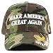 The Hat Depot Exclusive 45th President Trump "Make America Great Again" 3D Cap (Woodland Camo)