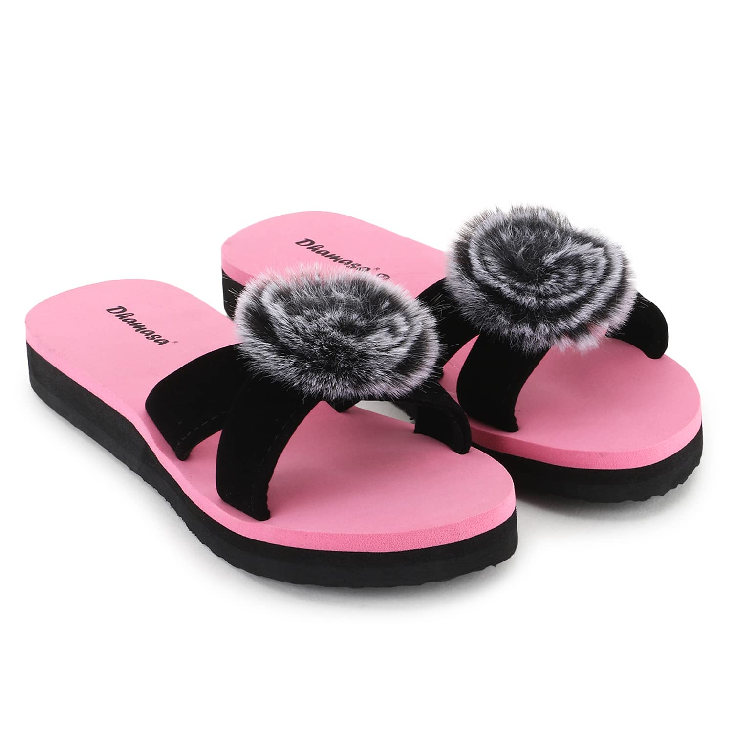 Dhamasa Stylish soft flower design fancy flip flop slipper women & girls (Pink, UK8) (B0BMM32PQ9) Amazon Price History, Amazon Price Tracker