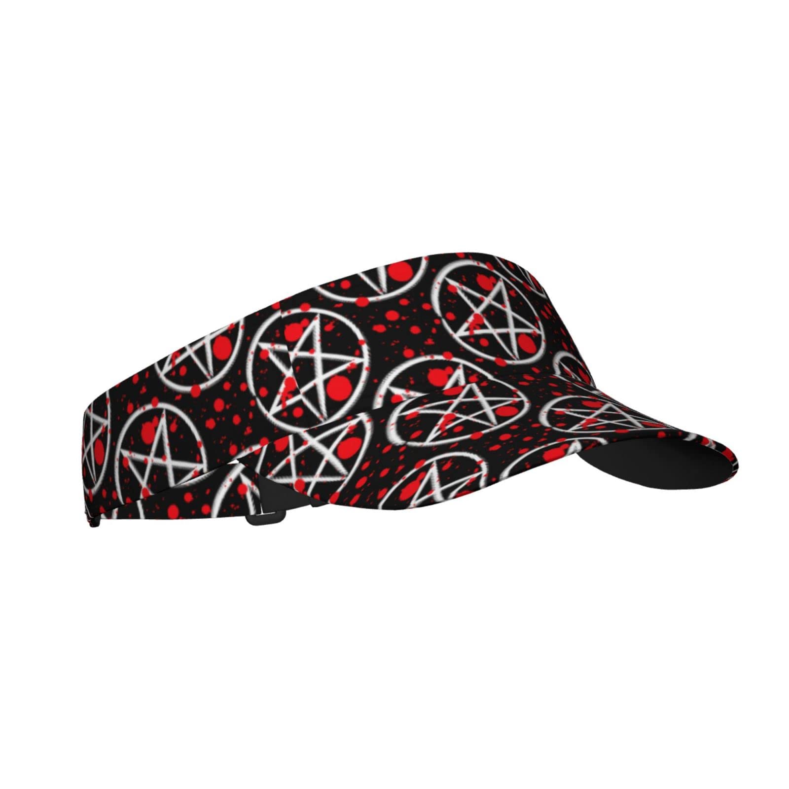 Zltegako Unisex As Pic Mystic Symbols Viking Wiccan Pagan Pattern Sunscreen Visor Hats For Women & Men, Sport Empty Top Baseball Sun Cap, Tennis Visor, Golf Visor Black