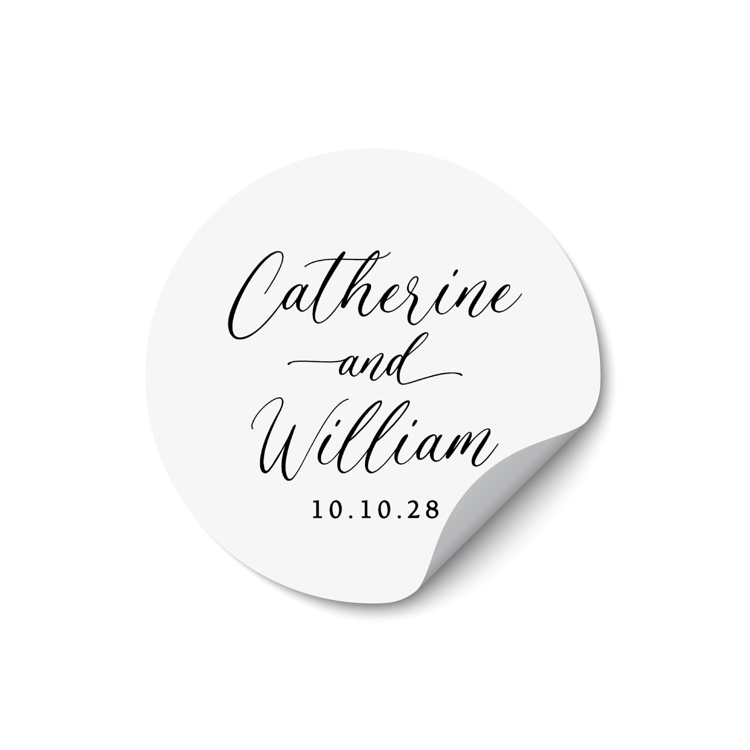 Gold Foil Wedding Monogram Stickers - Clear Envelope Seals Labels - RW34