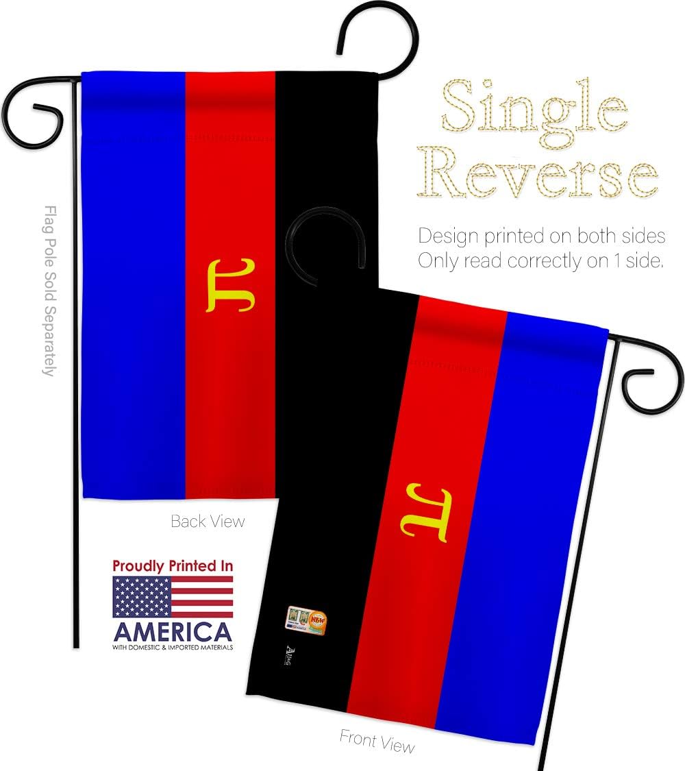 Polyamory flag Garden Set Wall Holder Support Pride Rainbow Love LGBT Gay Bisexual Pansexual Transgender Small Decorative Gift Yard House Banner Made In USA 13 X 18.5
