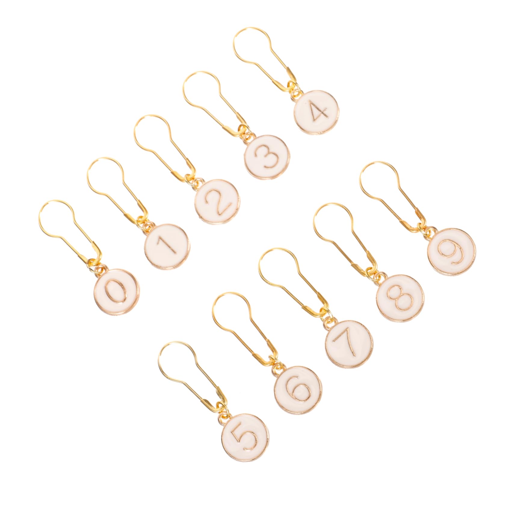 HOODANCOS 40piezas Marcadores Redondos De Zinc Para Tejer De Números Anillos De De Puntadas Para Tejer y Crochet Ligero y Duradero Para Artesanías y Manualidades