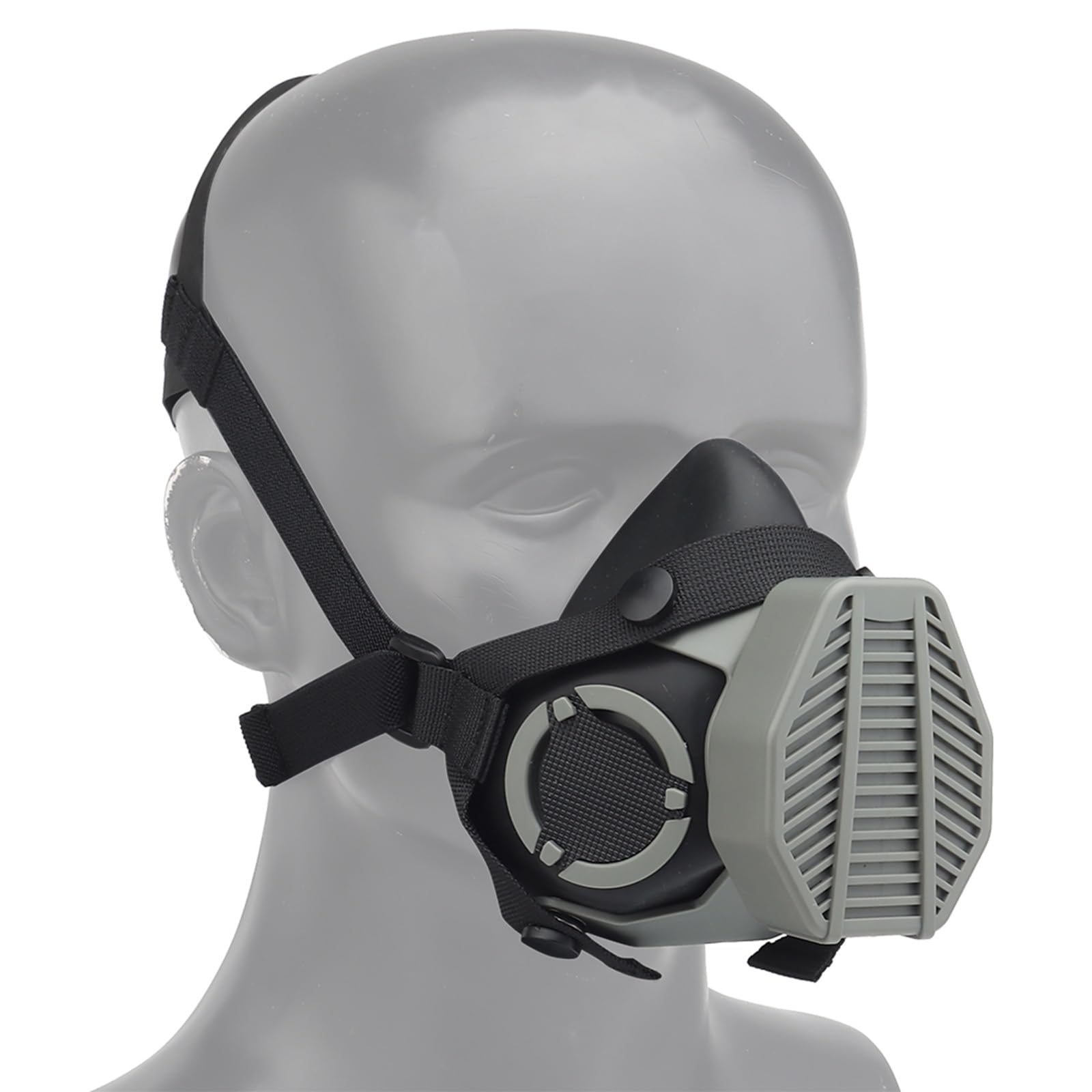 Tactical Respirator Half Mask Gas Mask with Replaceable Filter for Military Equipment, Hunting, Airsoft, Paintball and CS Games