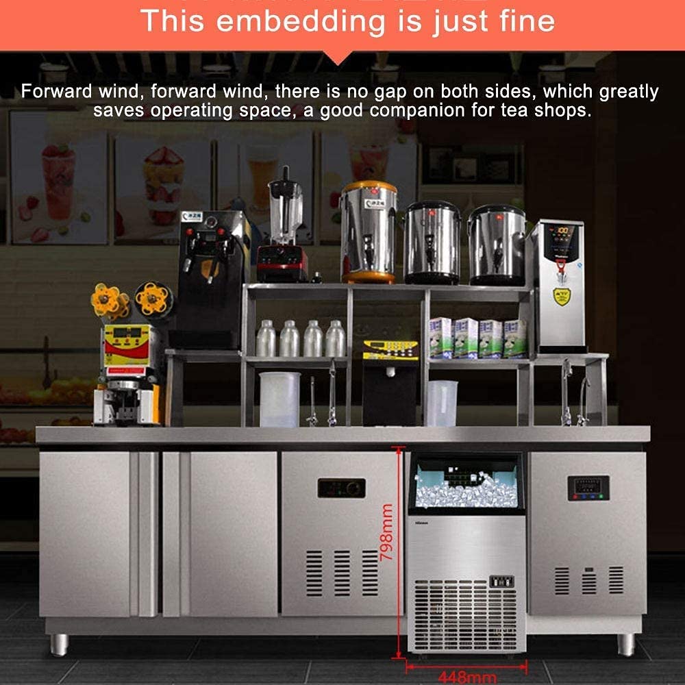 Iiposaqq Ice Cube Maker Commercial Ice Maker 50 Kg Of Ice Per 24 Hours Adjustable Thickness 36 Cubes Per 15 Min Great For Pub Restaurants Hotels Coffee Shops Stainless Ste on Fridge.com - View 4
