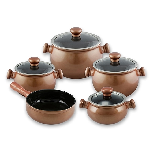 Conjunto De Panelas Premiere Joy 5 Peças - Cobre Conjunto De Panelas Premiere Joy 5 Peças - Cobre