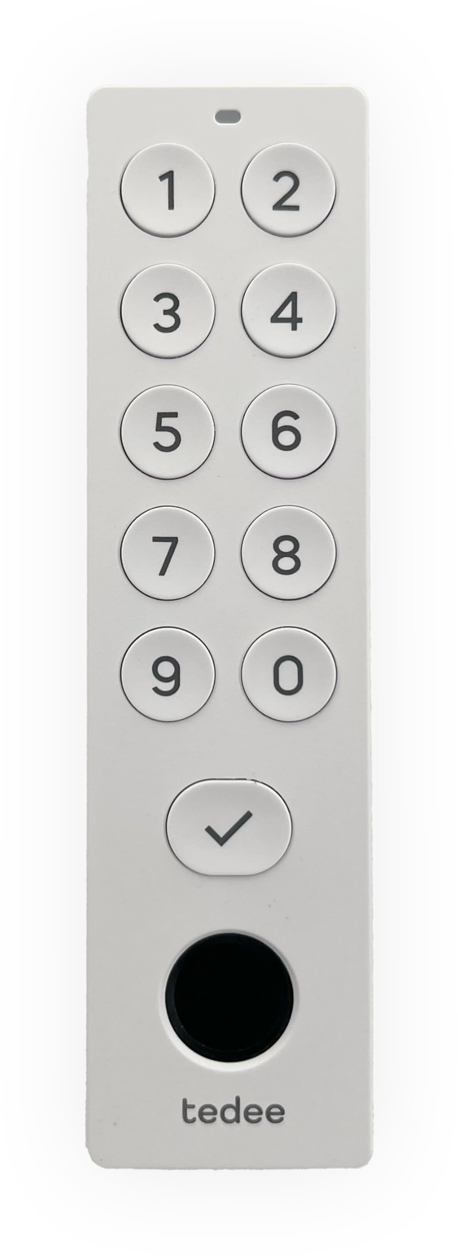 tedee Lock GO 2 Aluminium Set |smartes Türschloss Silber | WLAN-Bridge | biometrisches Tastenfeld Weiß | Smart Home iOS, Android | Bluetooth | PIN + Fingerprint | keine Installationshardware