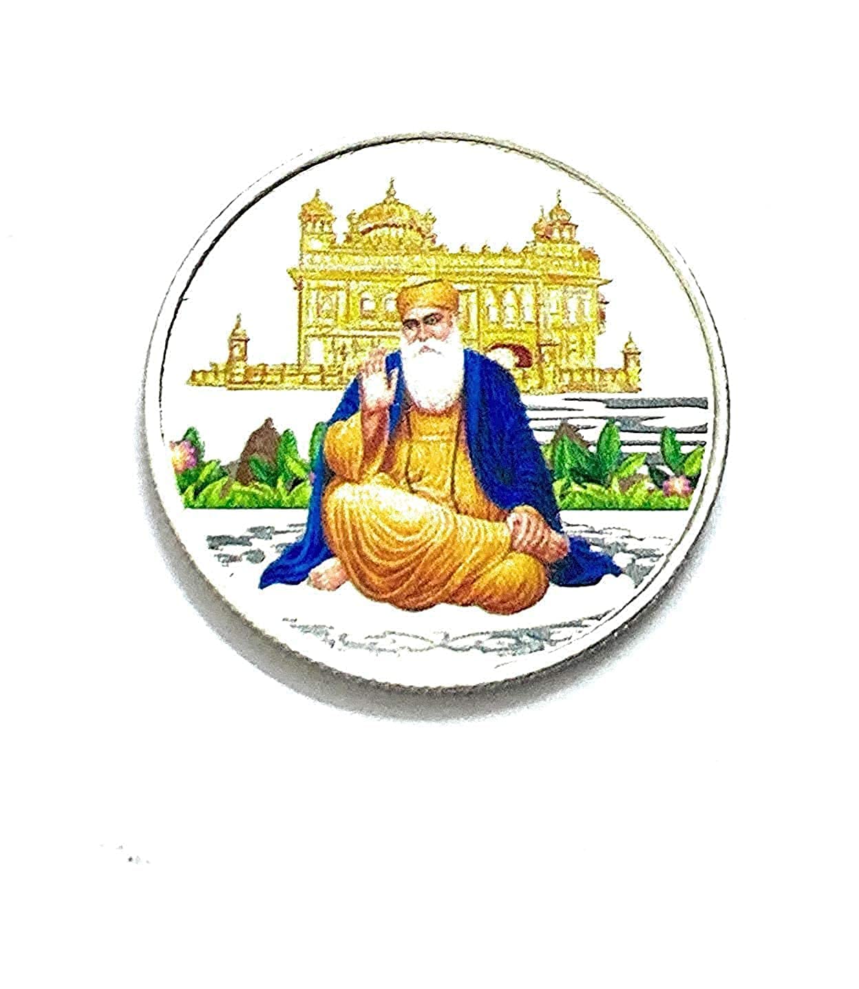Guru Nanak Dev Ji Silver Coin Home Pooja Gift Items 10 Gram Pure Silver