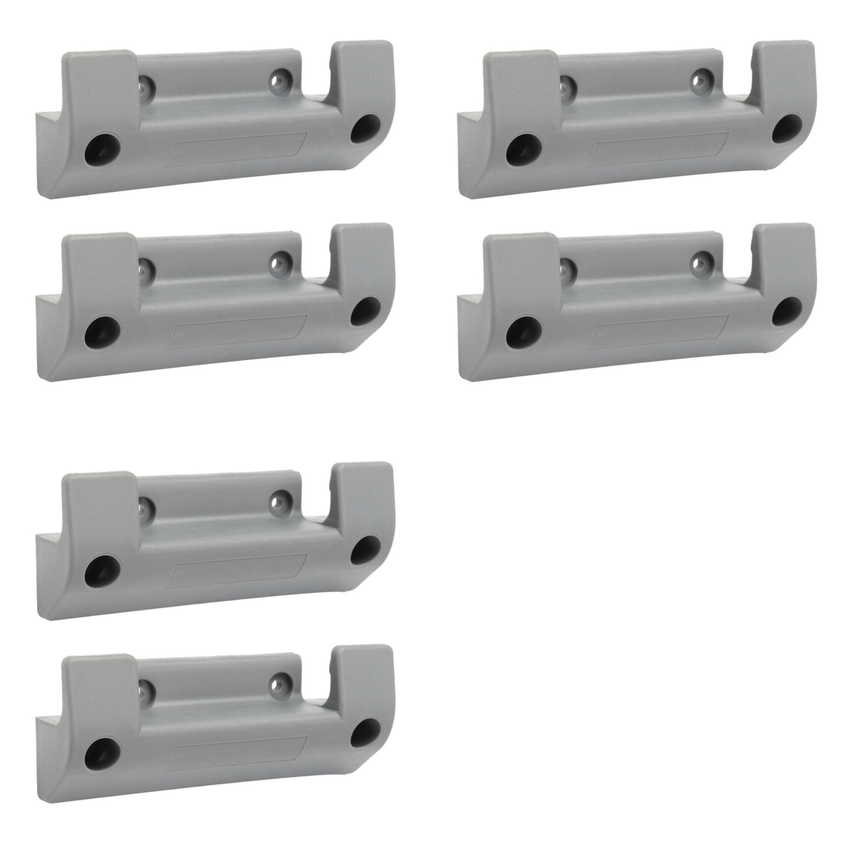 Jnchdghwa Gray 6Pcs Garden Hose Reel Holder Pvc Wall Mounted Garden Hose Hanger Pipe Holder With 24Pcs Expansion Screws
