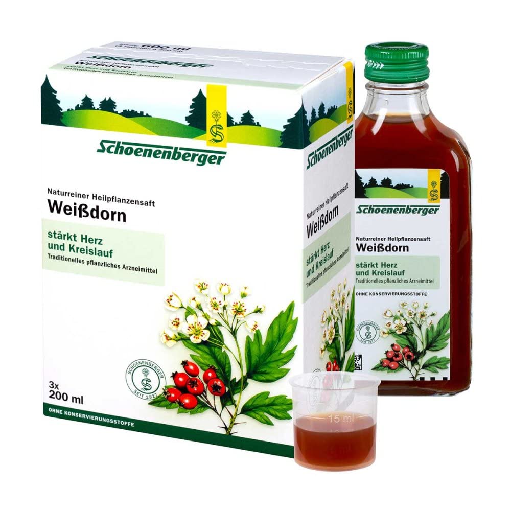 Schoenenberger Naturreiner Heilpflanzensaft Weißdorn 3X200 ml