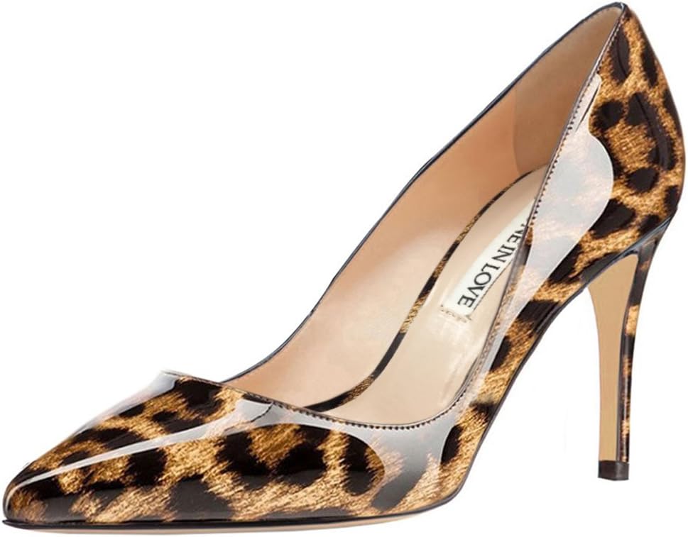 JOY IN LOVE Women's Pump Shoes 3.5" High Heels Pointy Toe Stiletto Pumps