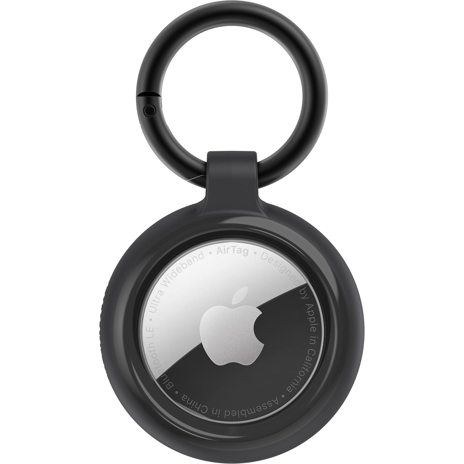OtterBox AirTags Clear Case Etui na AirTag, Odporny na wstrząsy I upadki, ultra-cienki, wytrzymały futerał ochronny z karabińczykiem na Apple AirTag, Obsidian