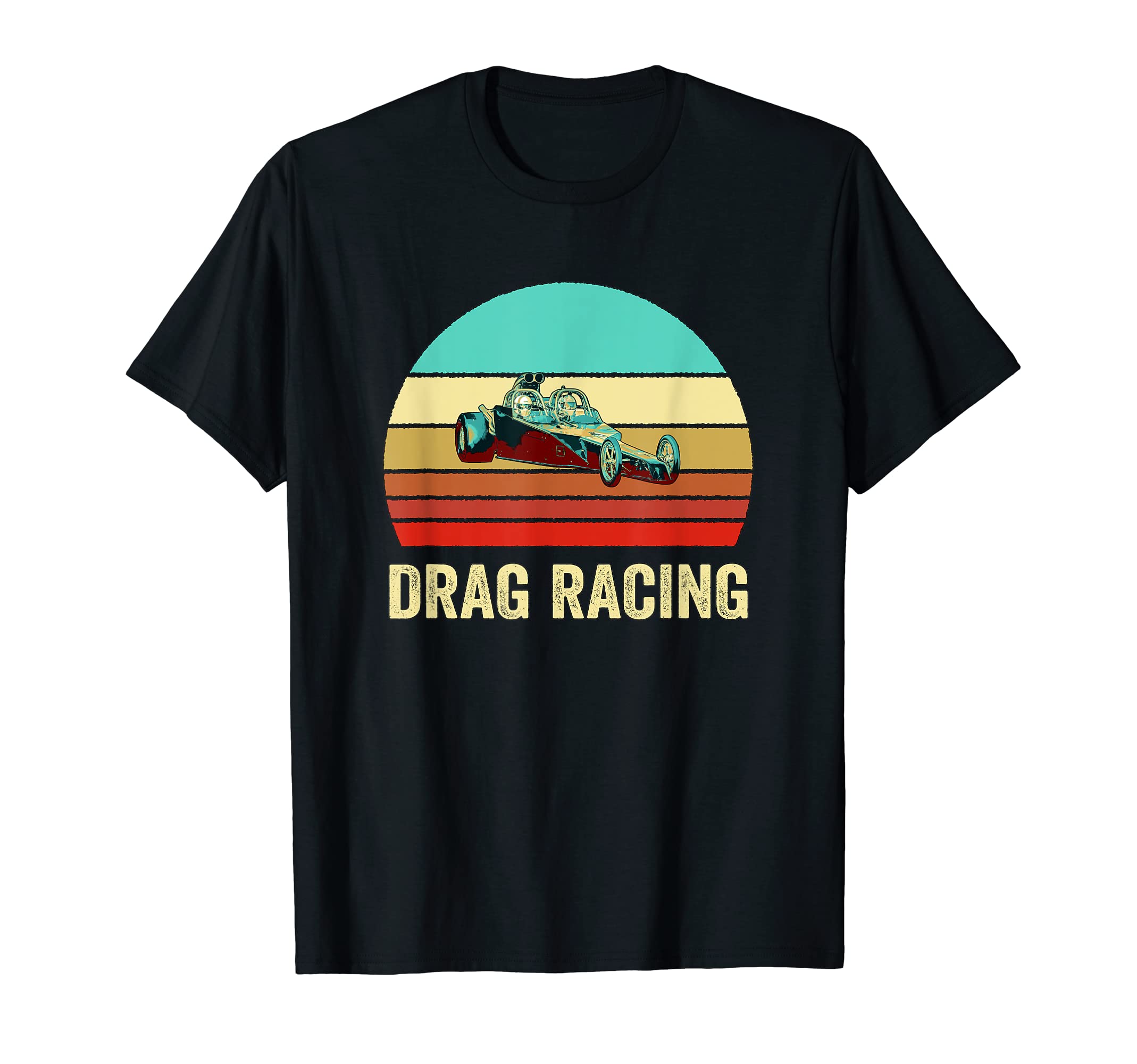 Vintage Retro Style Sunset Drag Racing T-Shirt