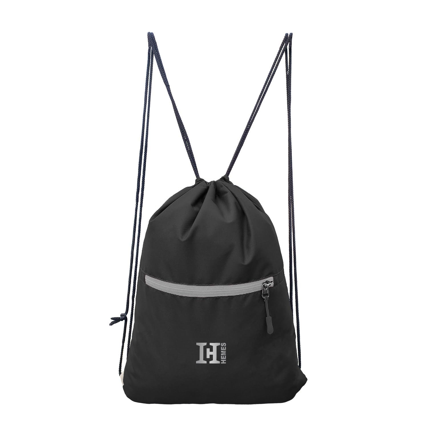 drawstring backpack small bag gym bag for women & men with front zipper pocket 12l dori bag