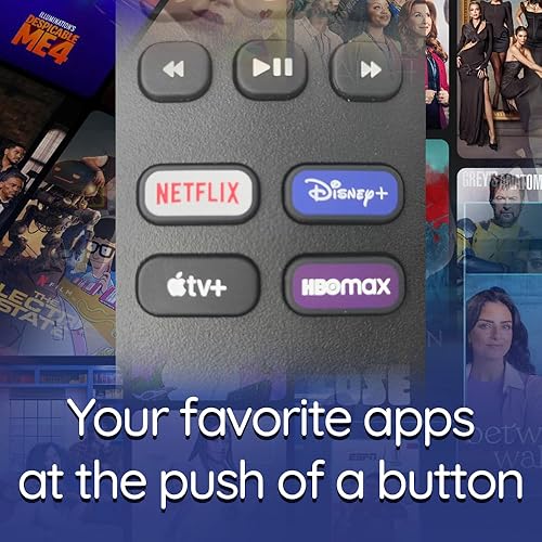 Miniatura 3 de Control remoto OEM para Roku TV sin emparejamiento Incluye botones de control de volumen y atajos Netflix Disney+ Apple TV y HBO (Hisense 3226001217)