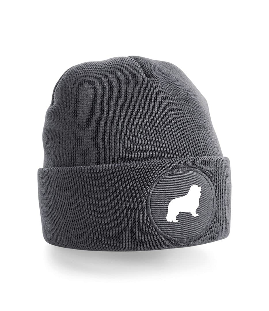 Cyclops Print Cavalier King Charles Spaniel Dog Walking Beanie Hat Grey/White