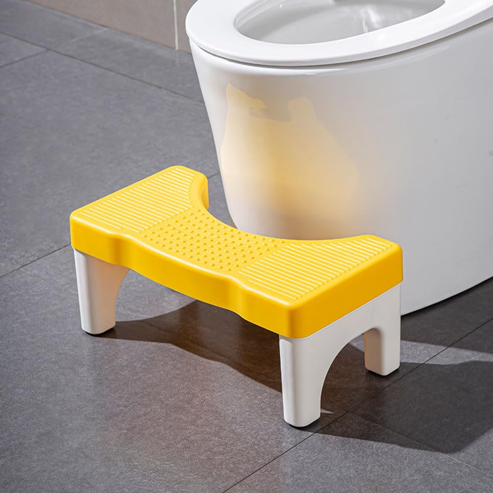 CALMPLE Toilet Stool for Adult, Poop Stool for Bathroom 7 Inch Non-Slip Bathroom Pooping Stool Toilet Stand Step for Feet Portable Healthy Stable Removable Toilet Assistance Toliet Leg Raiser