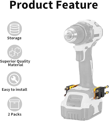 Miniatura 8 de Soporte para brocas Makita para organizador de brocas para Makita de 18 V, lleva hasta 4 brocas en el lado de tu herramienta eléctrica o controlador