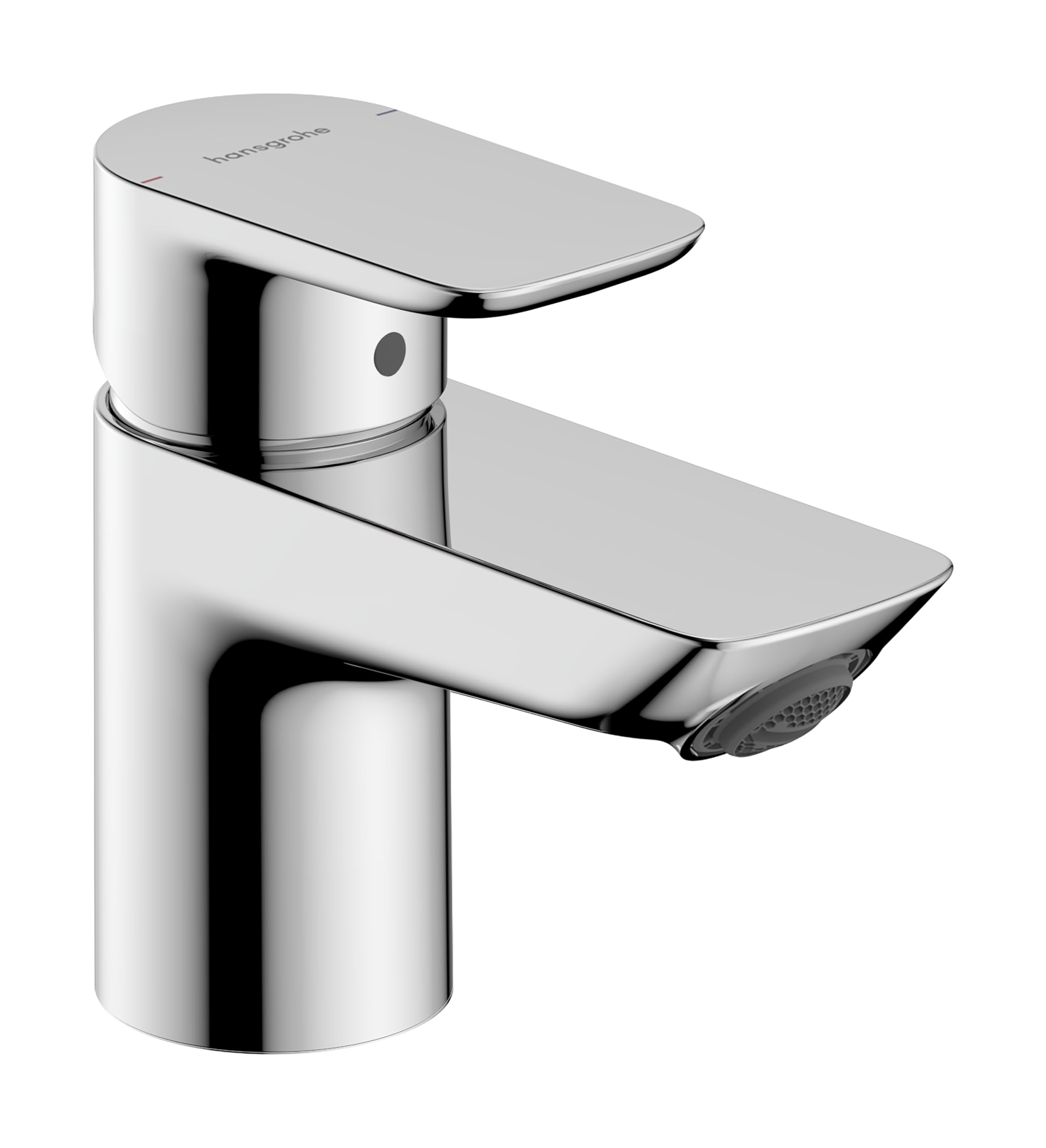 hansgrohe Neovis Q 71346000 bateria umywalkowa z odpływem Push-Open, kran łazienkowy z wylewką, wysokość 63 mm, bateria mieszakowa do umywalki oszczędzająca wodę (EcoSmart), chrom, 71346000