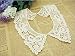 Yulakes 1pair cotton lace collar applique, cotton crochet lace collar, lace neckline