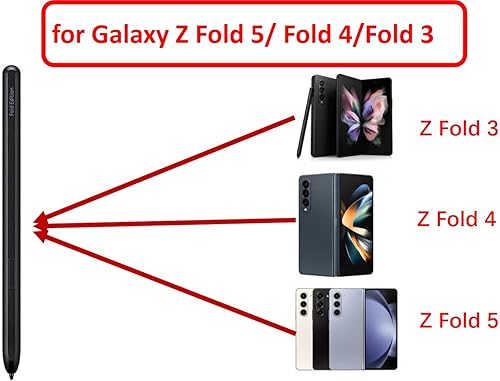 Galazy Z Fold 5 S Pen Fold Edition - 2 bolígrafos de repuesto para Samsung Galaxy Z Fold 5Fold 4Fold 3 (negro)