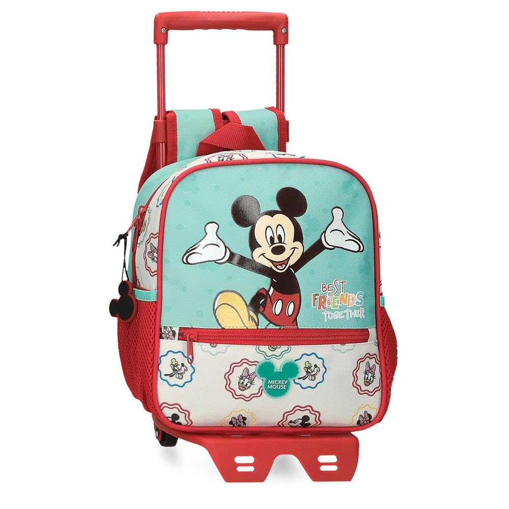 Disney Joumma Bags, Mickey Best Friends Together, School Backpack, Nursery Backpack, Made of Polyester, with Top Handle, Widths and Adjustable Shoulder Straps, Multiple Pockets, Colourful, Small