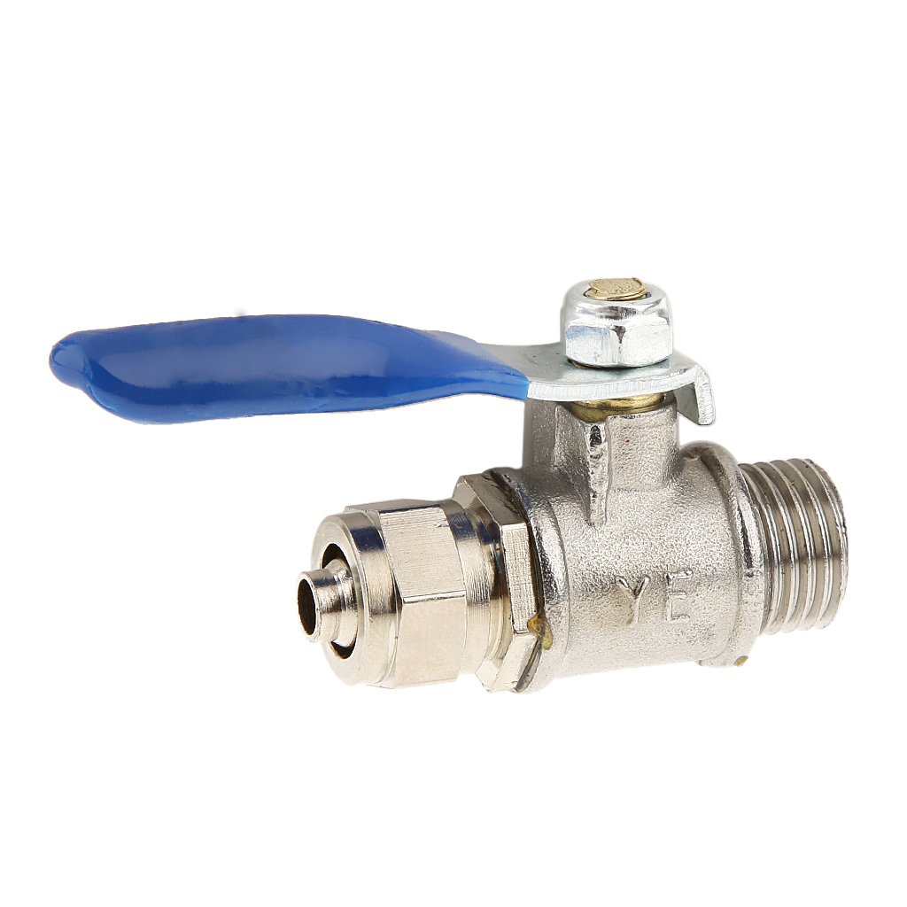 Imported 1/4 Male Thread to 5/16 Air Pipe Tube Brass Ball Valve with Blue Handle (B01G8S4H6U) Amazon Price History, Amazon Price Tracker