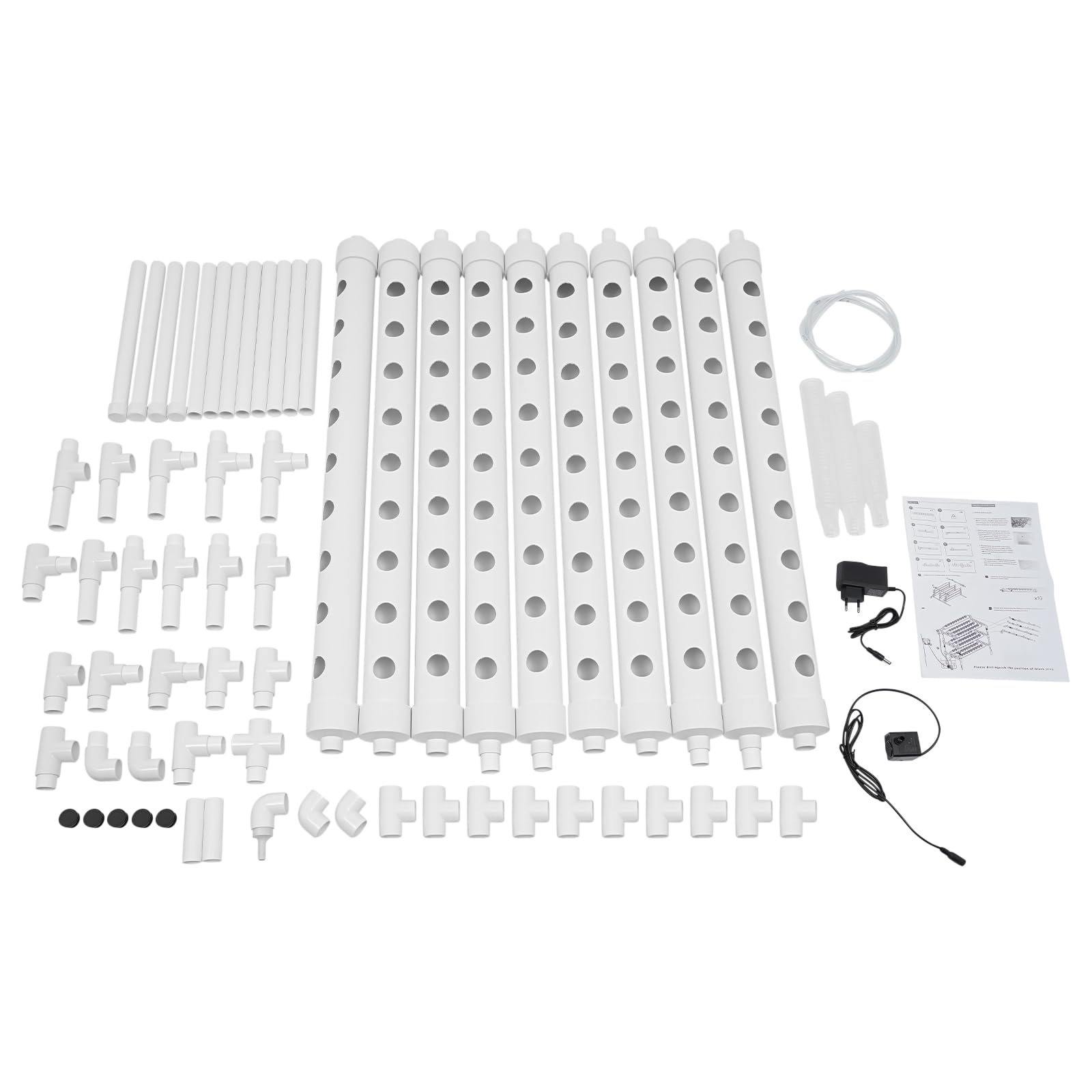 3 strati, 90 siti vegetali, 10 tubi, idroponico, kit per la coltivazione di piante vegetali, sistema idroponico, sistema operativo da giardino, in PVC