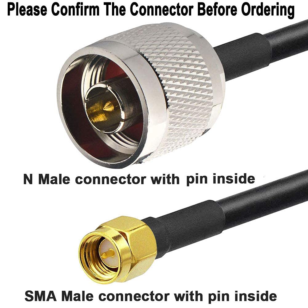 Cavo Coassiale RG58 N Maschio-Maschio 5m - Bassa Perdita Per Antenne 3G/4G/5G, Radio E GPS - Foto 4