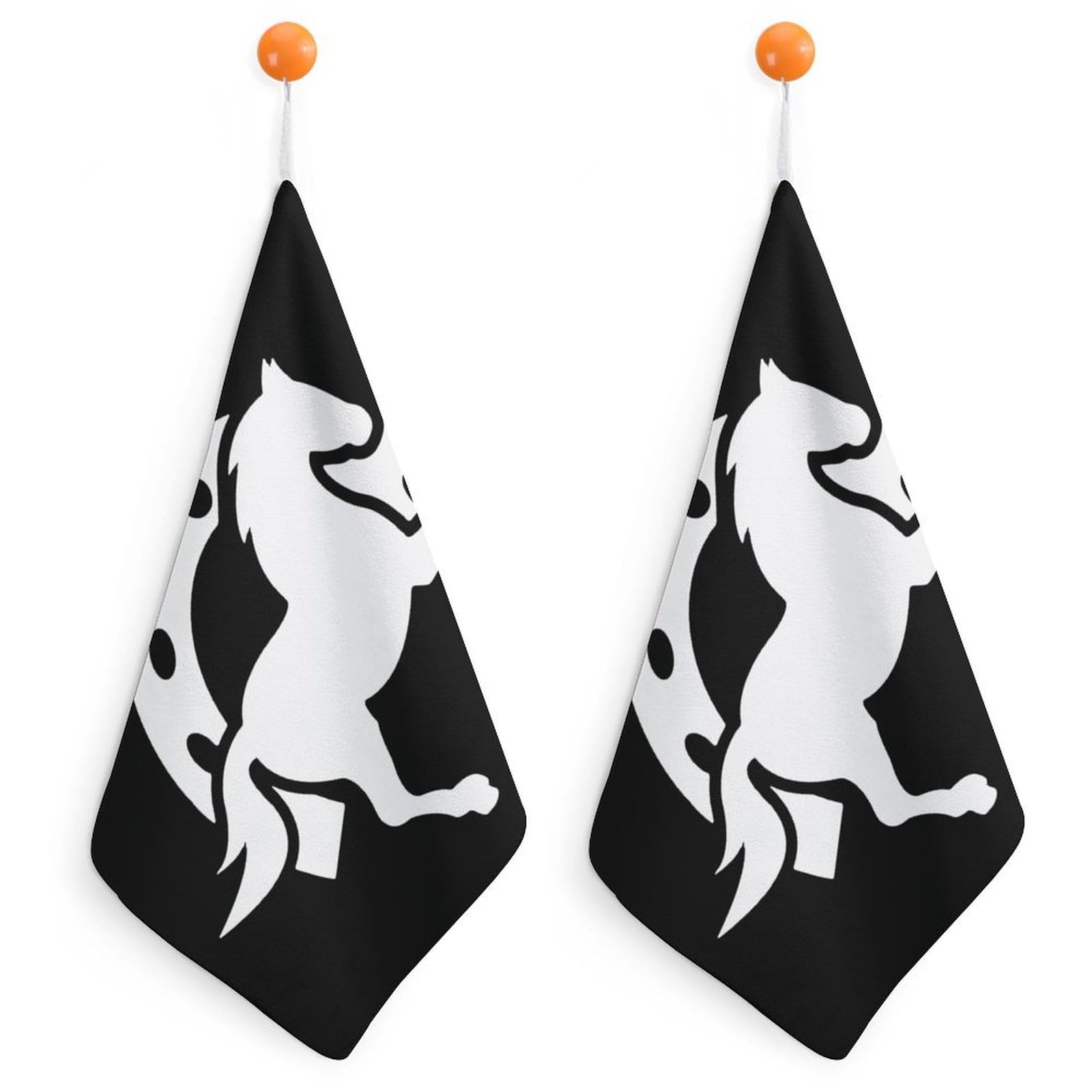 CGSBNGHA Horseshoe Horse Hand Towel Hanging Face Towels Cleaning Cloths Handkerchief for Bathroom Kitchen