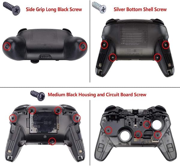 eXtremeRate Carcasa Agarre para Nintendo Switch Pro Funda Delantera Trasera Asa Shell de Tacto Suave Grip de Reemplazo para Nintendo Switch Pro Control-No Incluye el Mando(Blanco) - 4