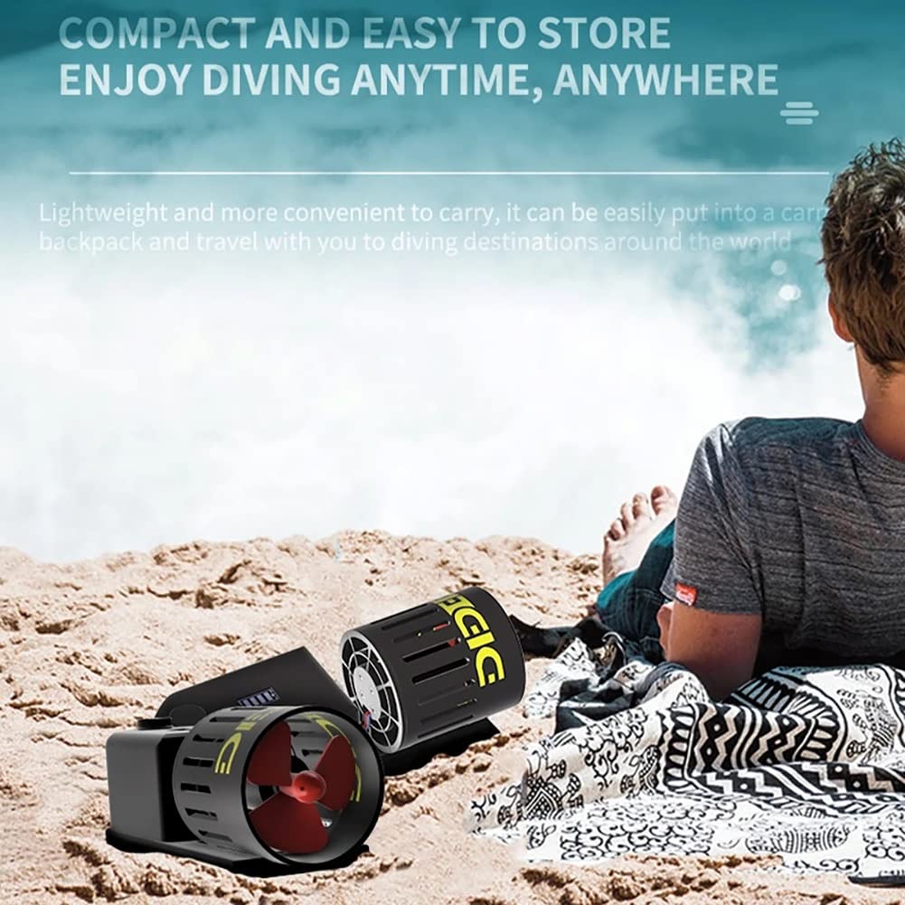 BUTXET Underwater Sea Scooter for Adults, Brushless Motor Max Depth 66ft, 40 mins Running time, Power Swimming Pool Underwater Scooter for Scuba Diving (Size : Two Hand Suit)