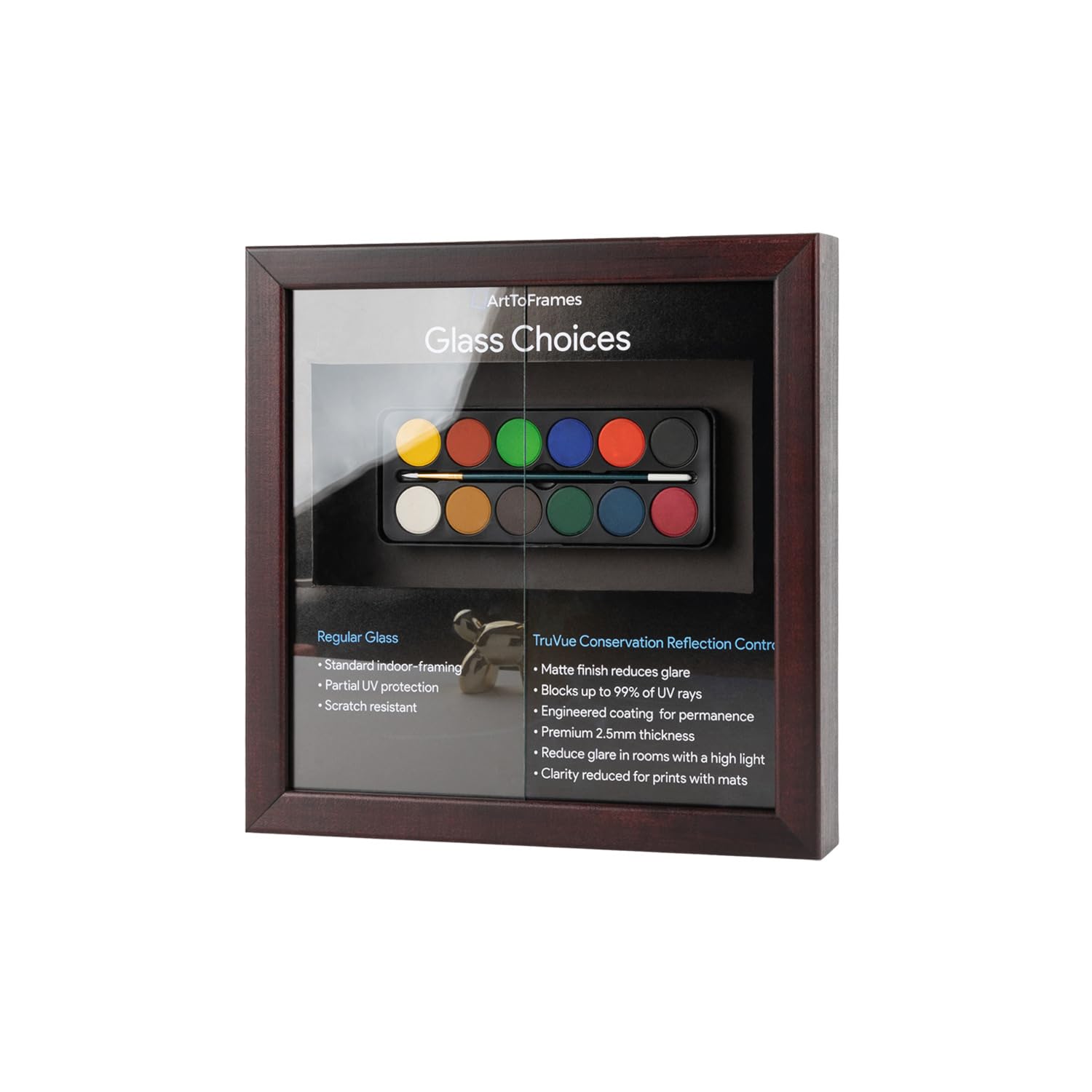 ArtToFrames 4x4 Replacement Tru Vue Conservation Reflection Control ® for Picture and Poster Frames (Clear-21)