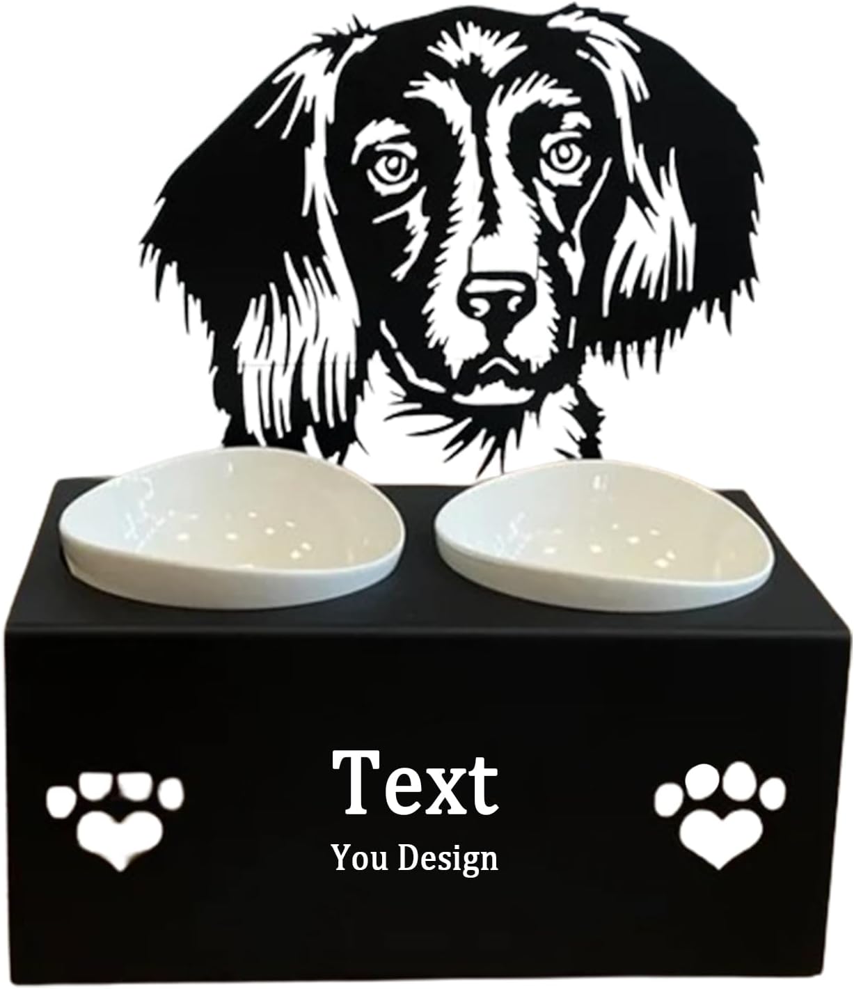 Personalized Dog Food Bowl,Customized with Your Pet'S Name for Indoor Cats Durable Stainless Steel Non-Slip Anti-Spill Easy Clean Pet Feeding Dish (Munsterlander)