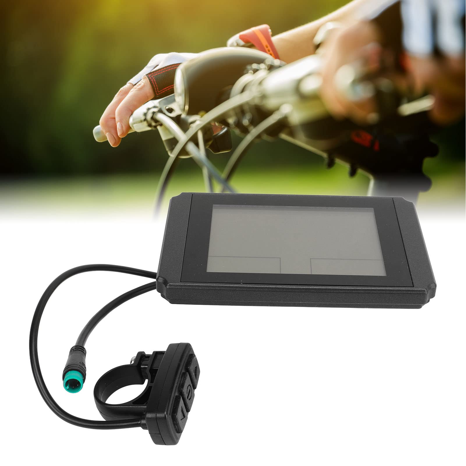 LCD10H Display for Electric Bikes and Scooters, ABS Material, Compact and Lightweight Design, Multifunctional LCD Screen with Speed, Battery Level, Gear, and Mileage Display