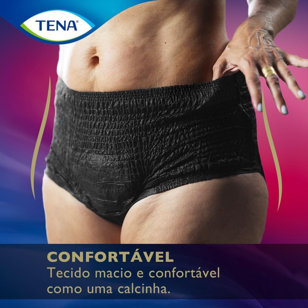Tena Pants Discreet, Calcinha Descartável para Incontinência Urinária, Preto, G/EG - 16 unidades Tena Pants Discreet, Calcinha Descartável para Incontinência Urinária, Preto, G/EG - 16 unidades