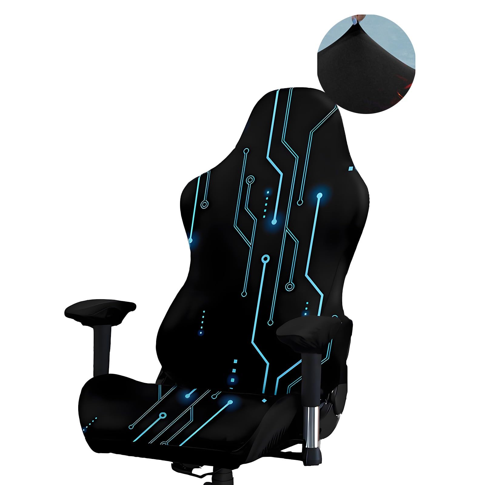 Tedkoo Gaming Chair Covers, Stretchable Elastic Chair Covers with Armrests Cover for Recliner Racing Gaming Chair (Gaming Motif C)