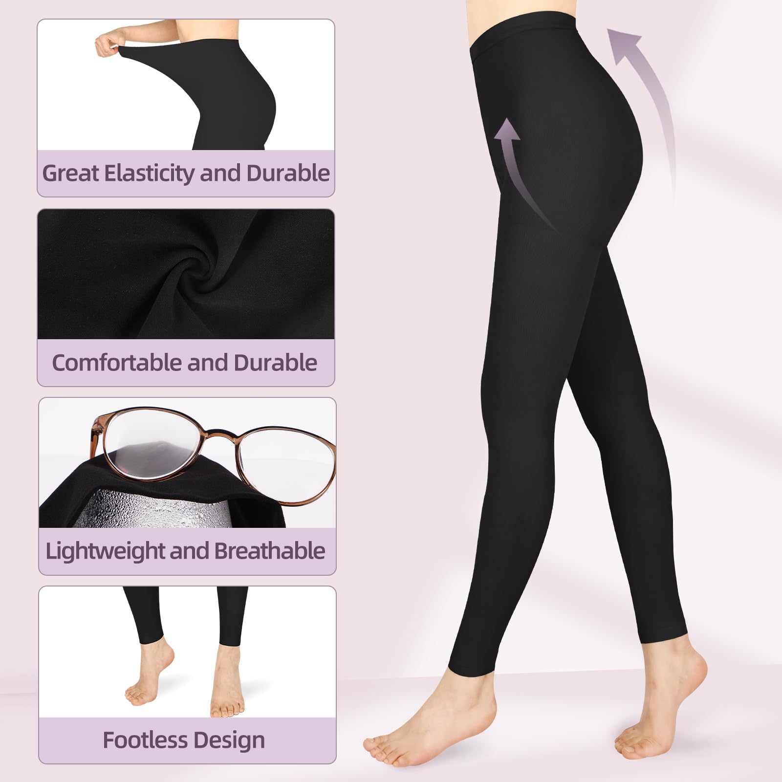 Collant a compressione medica da donna, 20-30 mmHg, calze a compressione graduate, classe 2, calze a compressione, leggings da donna per gravidanza, vene varicose, edema