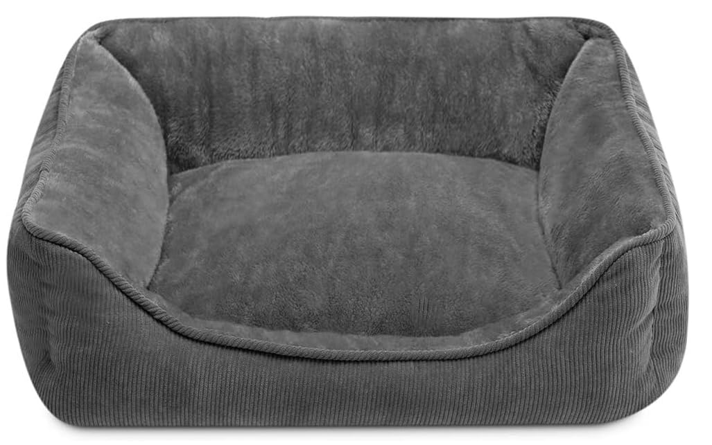Panier pour chat lit coussin doux | Maison pour petit chien et chiot gris 55cm