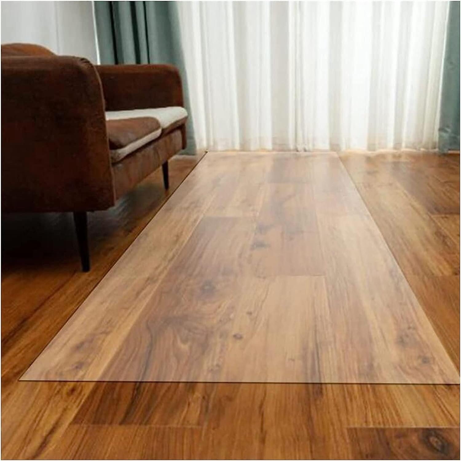 Tapis de Chaise Transparent, Tapis de Sol Transparent, buanderie, Chambre, entrée, Tapis de Porte Transparent d'intérieur, Tapis de Sol antidérapant pour Bureau et Maison (120 x 17