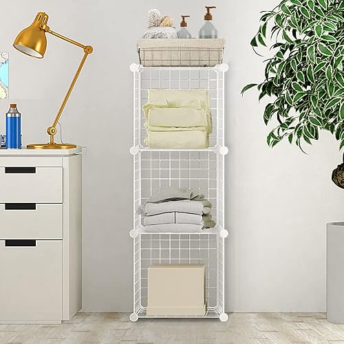 Miniatura 4 de 40 conectores de cubo de alambre, organizador de cubos de rejilla de alambre de plástico, conectores de cubo de almacenamiento para organizador