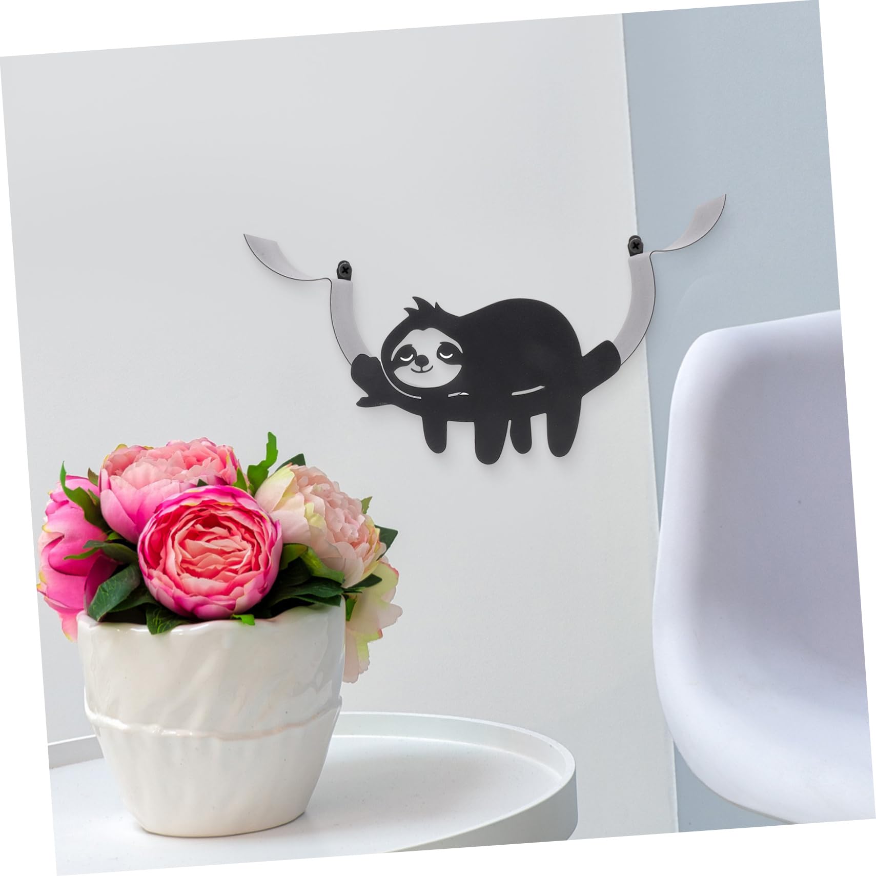 Lustiger Eisen aus Wandmontage zur Toilettenpapierhalter in Schwarz