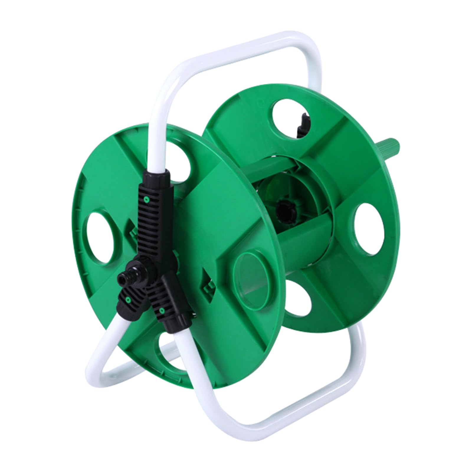 Msioytog Garden Hoses Pipe Reel Cart Handle Bracket Organizers For Home Outside Water Pipe Rack Winding Tool Hoses Organizers Water