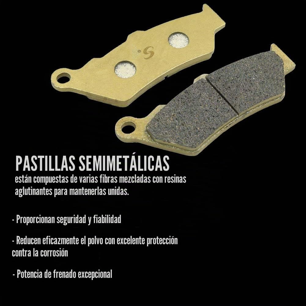 S SYUU Motocicleta ibra de cobre delantero y trasero Pastillas de freno Compatible con BMW F 700 GS 13-17 F 800 GS ADVENTURE 12-17 FA209F FA209F FA213R