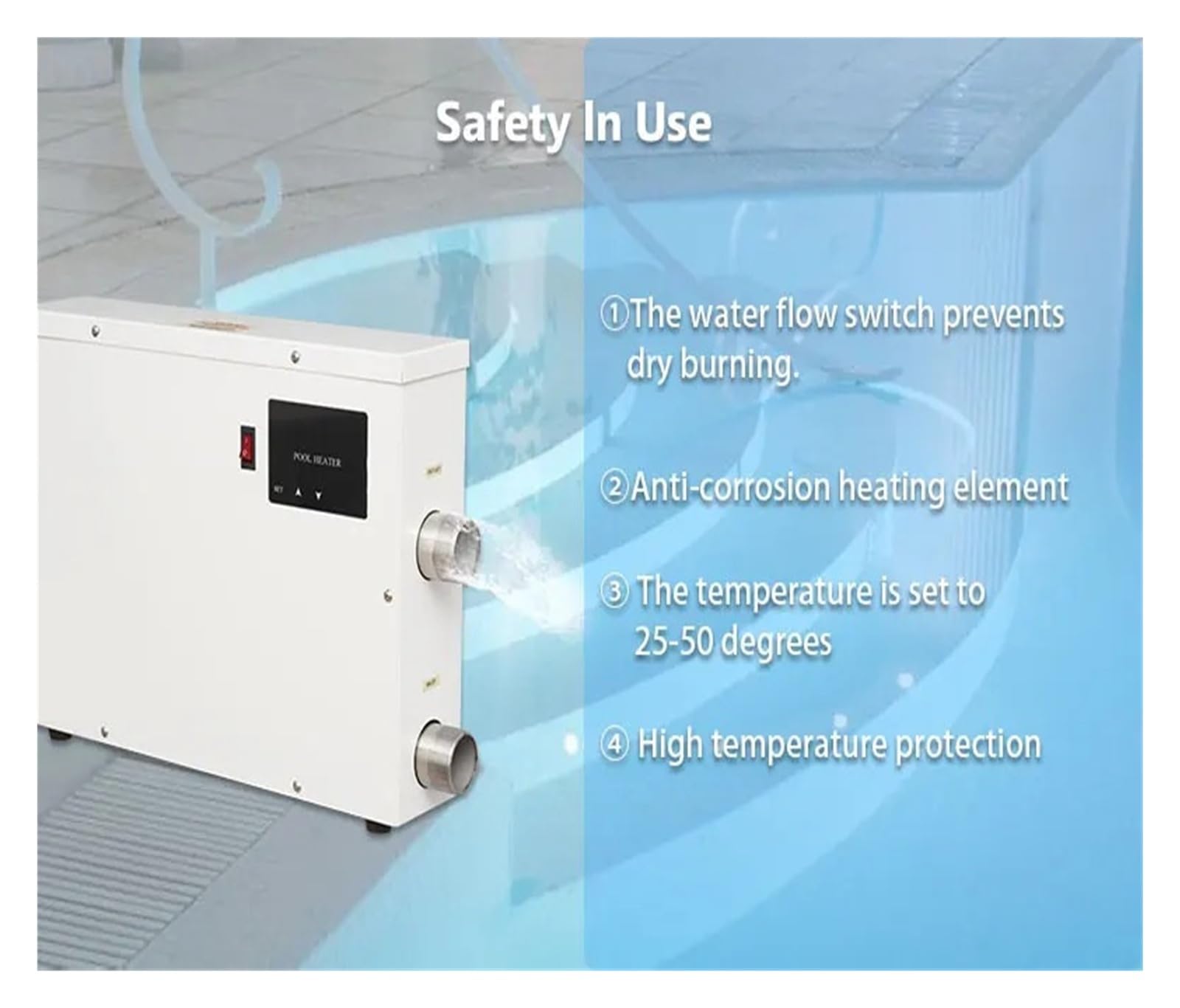 Pompe à Chaleur Portable for Piscine 15 KW avec contrôle thermostatique, Chauffe-Piscine électrique for baignoires et spas pour Spa, Baignoire(5.5KW)