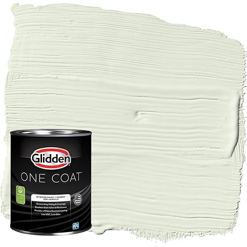 Glidden Interior Paint + Primer: Green/Milkweed, One Coat, Eggshell, 1 Quart