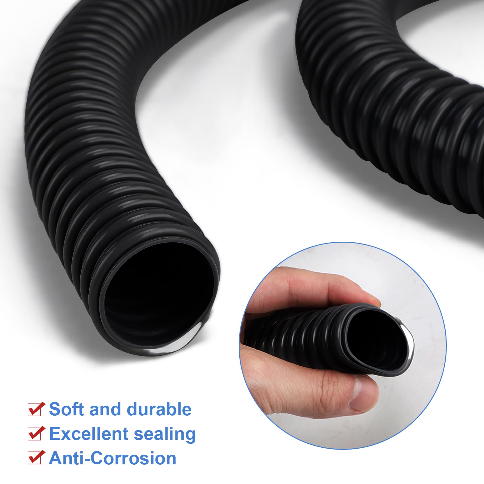 CPROSP Bomba de Achique 12V para Agua 1100GPH con Manguera de φ29mm con 1x 1,88M Manguera Gris y 2 Abrazaderas Silenciosa para Caravanas, Barcos de Pesca, Piscinas Pequeñas y Fuentes
